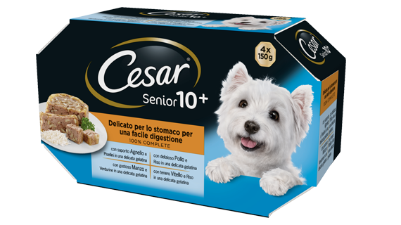 Cesar Senior 10+ 8X150gr Alimento umido per Cani Cesar Senior 10+ 8X150gr Alimento umido per Cani